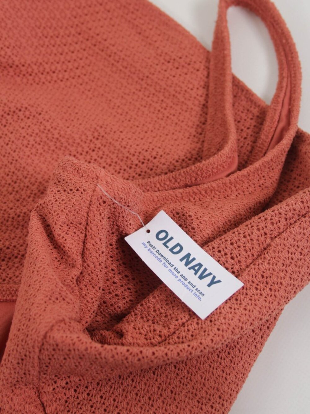 NWT Old Navy Textured One Piece Swimsuit XL Mauve Pink - Picture 6 of 9
